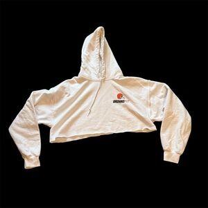 NFL Cleveland Browns Off-White hand cropped Hoodie sweatshirt